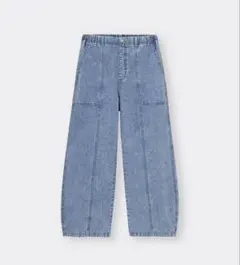 GU コクーンジョガープルオンパンツ L デニム ブルー ケミカルウォッシュのサムネイル