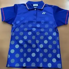 ◆YONEX ヨネックス レディース ドット柄 ポロシャツ Lサイズ 半袖ウェア
