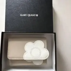 MARY QUANT 三つ折り財布 ベージュミニ