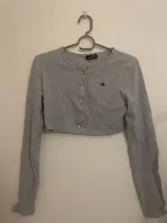 グレー クロップド カーディガン 長袖