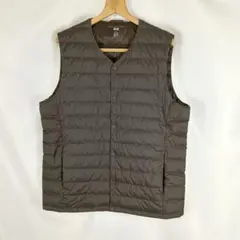 UNIQLO　ウルトラライトダウンベスト　XL　ブラウン　収納袋付き　B5006