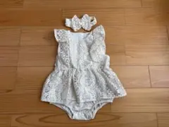 SHEIN ベビー フリルロンパース フォーマル ドレス 結婚式 74cm