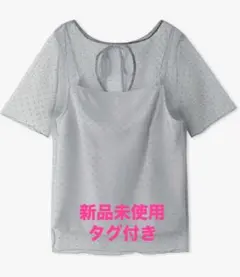 【新品未使用タグ付】SNIDEL シアーカットチュールトップスのサムネイル