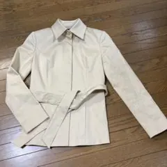 QUEENS COURT アイボリー ベルト付きジャケット 2