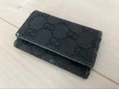 Gucci GGパターン キーケース 黒
