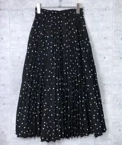 GREEN LABEL RELAXING 古着 水玉柄プリーツ ロングスカート