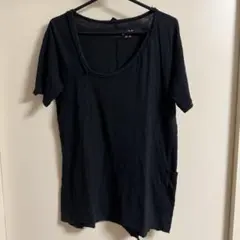 gilet Dネック　Tシャツ　黒