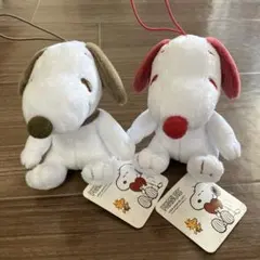 スヌーピー マスコット ぬいぐるみ 2体セット タグ付き新品