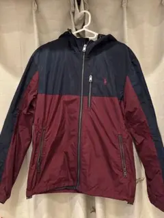 ラルフローレン ナイロンジャケット ネイビー・バーガンディ
