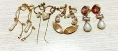 【美品】イヤリング　4点セットまとめ売り　ゴールド系