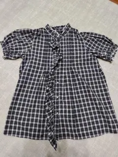 【値下げ】ラルフローレン　女の子　チェック柄半袖シャツ　ブラウス　150cm