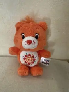 ケアベア ぬいぐるみ オレンジ色 約20cm キーホルダー付き