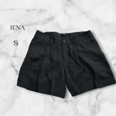 【イエナ】IENA 綿麻 コットンリネン ショートパンツ 36 Sサイズ 黒のサムネイル