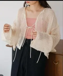 Kastane カットレースカーディガン Sのサムネイル