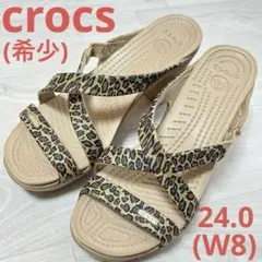 レア✨廃番 crocs クロックス サイプラス レオパード W7 厚底 23.5