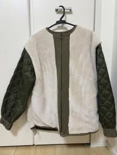 タイムセール☆ニコアンド【新品】パッチワークボアブルゾン ベージュ 