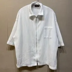 ETELIO シアーレース5分袖ジップシャツ