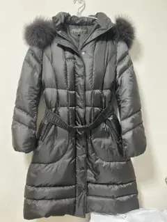 【美品】ボディドレッシングデラックス ファー ダウンコート ロング フード 38
