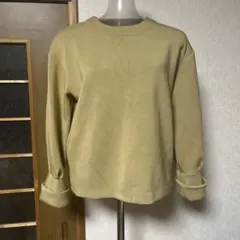 長袖 クルーネック カットソー ベージュのサムネイル