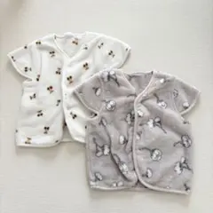 ベビースリーパー 女の子　80cm さくらんぼ&花柄2枚セット フリースベスト