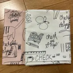 c&s トラネコ手芸店生地 ２色セット