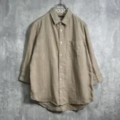 .【綺麗】アーバンリサーチ，麻 リネン，七分袖シャツ，ペイズリー，Mサイズのサムネイル