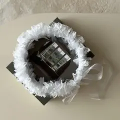 リボンクラウン ベビークラウン 花冠  ホワイト イベント 白 撮影小物