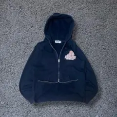 00s XLARGE ビックロゴ ダブルジップパーカー 短丈 フェード y2k