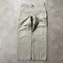 00s Dockersワイド リアルワークパンツ グレージュ サイドジップ付34のサムネイル