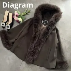 極美品✨限定色✨大人上品✨グレースコンチネンタル　ファーコート　ポンチョ　36
