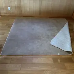 モカ色　あったかフリースラグ 2m四方