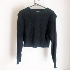 ブラック　ニット　長袖　Ｌサイズ