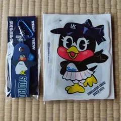 スワローズクルー入会特典　つば九郎　ジッパーバッグ タオルホルダー