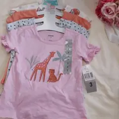 コストコ　Pekkle 　Tシャツ　4枚セット　コットン100% 3Tサイズ