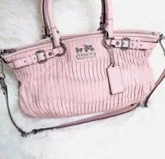 COACH マディソンギャザーレザーバッグ
