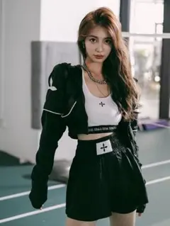 未使用に近い夏ブラック スポーツセットアップ サイズS~M