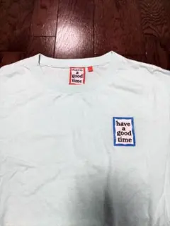 have a good time Tシャツ　L　ボックスロゴ　水色　青　白のサムネイル