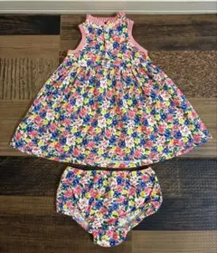 極美 RALPH LAURENラルフローレン　花柄ワンピース　パンツ付　90㎝