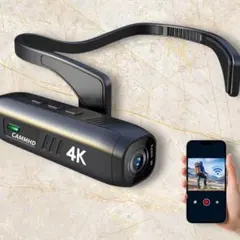 ウェアラブル 4K カメラ ヘッドマウント 手ぶれ補正 WiFi対応 Vlog用のサムネイル