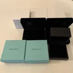 ティファニーTiffany空箱2個　保証書リボン付き　コメ兵宝石ケース3個セット