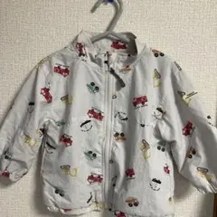 ウィンドブレーカー　ジャンパー　アウター　メッシュ　車　乗り物　グレー　男の子★