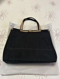 marie claire ダークデニム トートバッグ