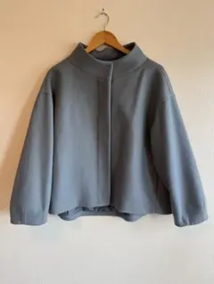 ノーカラーショートコート ピーコート