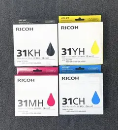 RICOH インクカートリッジ 31CH 31MH 31YH 31KH セット RICOH GC31 純正インクカートリッジ Mサイズ8個 - メルカリ
