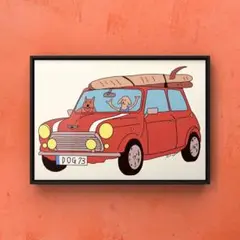 ★A4フレーム付き★オリジナル アートポスター SURF TRIP3 サーフ