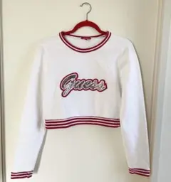 Guess スパンコール刺繍 クロップドトップス