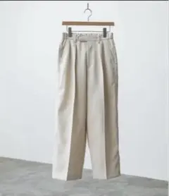 WYM HIGH TWISTED GABA WIDE TUCK SLACKS