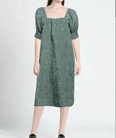 タグ付✨ GANNI 花柄 メッシュ マキシワンピース　24SS　近年モデル　緑 タグ付✨ GANNI 花柄 メッシュ マキシワンピース 24SS 近年モデル 緑