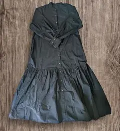 URBAN RESEARCH　ギャザーティアードワンピース　シャツワンピ　黒