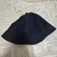 ユニクロ UVカットデニムメトロハット バケットハット 68BLUEのサムネイル
